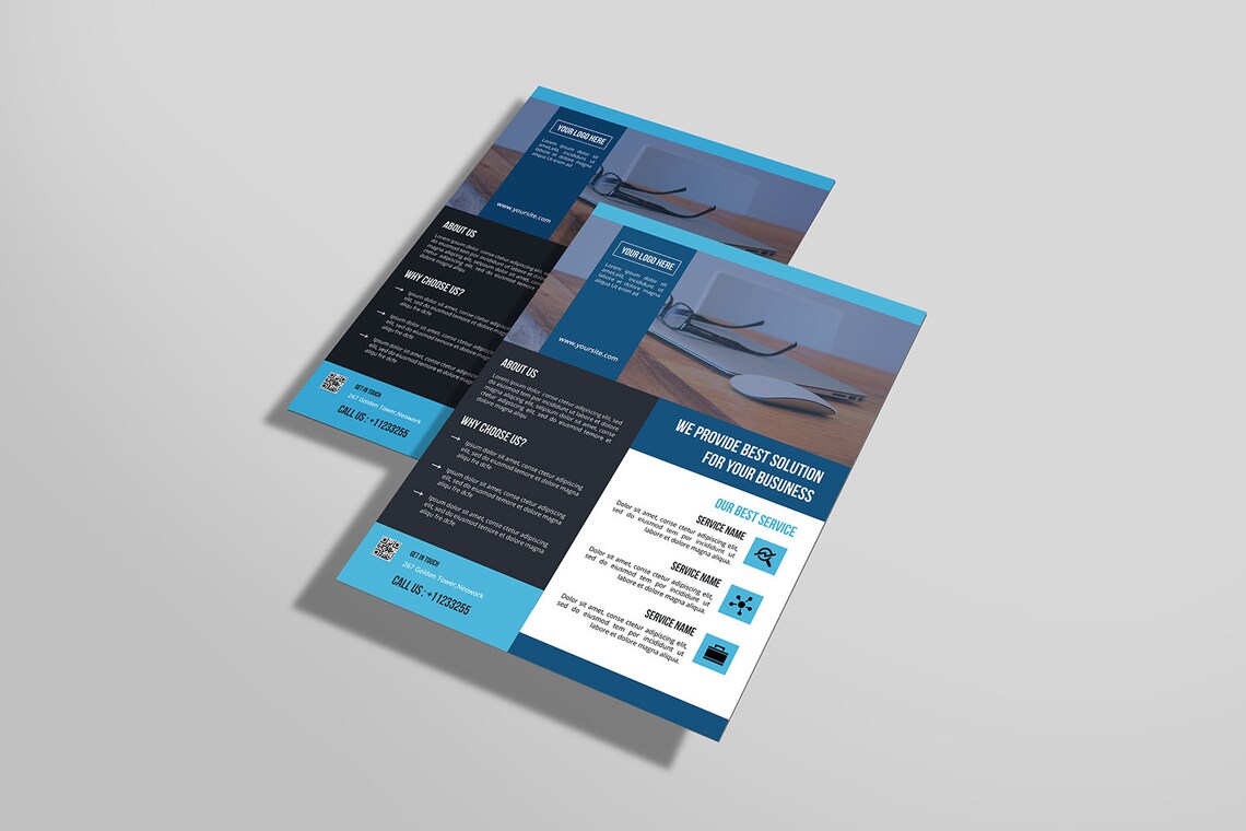 Minimal Business Flyer Template Clean Corporate Flyer Design - Etsy