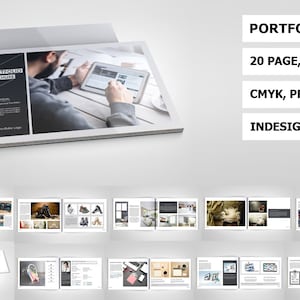 Multipurpose Portfolio Brochure Template: 20-Page InDesign (Instant Download)