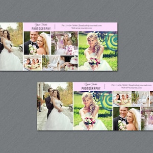 Facebook Timeline Cover Template | Wedding Photographers Facebook Timeline Template | Photoshop & Elementes Template | FB-020