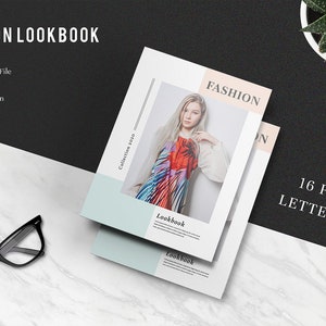 Fashion Lookbook Template: 16-Page Photography Magazine (Photoshop PSD, Instant Download)