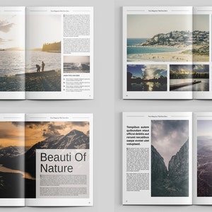 InDesign Magazine Template Multipurpose Portfolio Brochure Template Photography Magazine Instant Download image 3