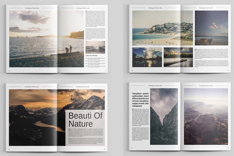 InDesign Magazine Template Multipurpose Portfolio Brochure Template Photography Magazine Instant Download image 3