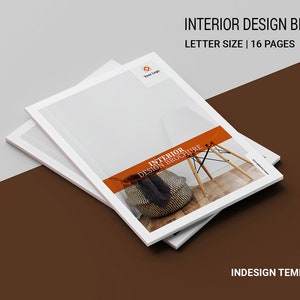 Interior Design Brochure Template |  Interior Catalog ,InDesign Template, Instant Download