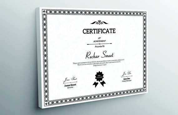 certificate template corporate certificate photoshop etsy certificate photoshop template
