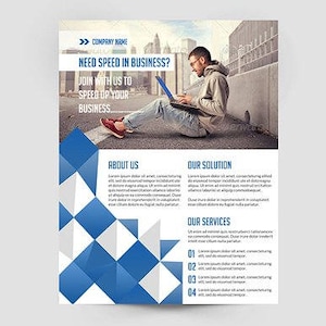 Corporate Flyer Template |  Business Flyer Template | Ms Word and Photoshop Template, Instant Download