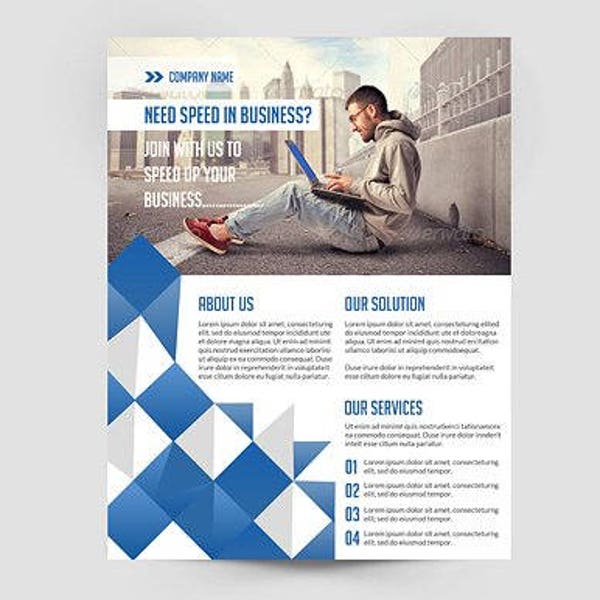 Corporate Flyer Template |  Business Flyer Template | Ms Word and Photoshop Template, Instant Download