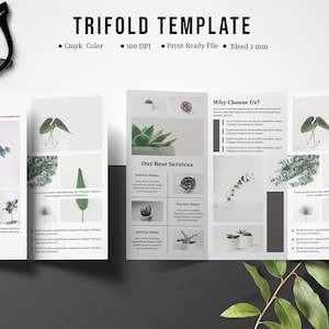 Multipurpose Trifold Brochure Template | Ms Word , Photoshop & InDesign Template | Instant Download