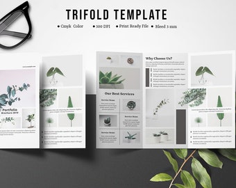 Multipurpose Trifold Brochure Template | Ms Word , Photoshop & InDesign Template | Instant Download