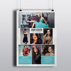 Photography Flyer Template | Marketing Template for Professional Studio Photographer | Photoshop and Elements Template | Instant Download