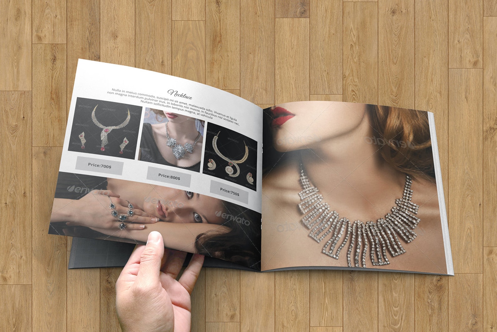 Jewellery Catalog Template Product Display Brochure and