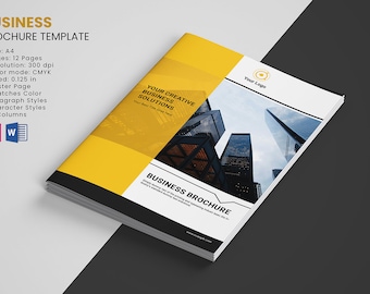 Business Brochure Template | Company Profile Brochure, Clean Corporate Brochure | InDesign & Word  Template, Instant Download