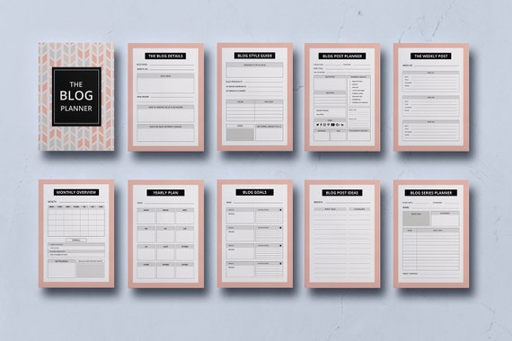 Paper & Party Supplies Instant Download V03 Printable Blog Planner ...