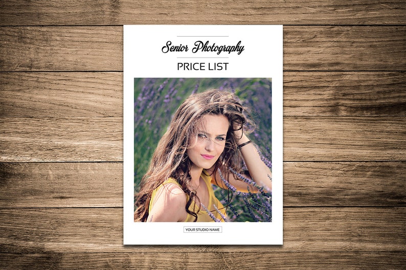 Senior Photography Price List Template Photography Pricing - Etsy