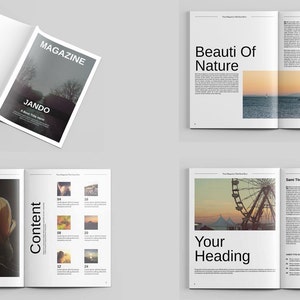 InDesign Magazine Template Multipurpose Portfolio Brochure Template Photography Magazine Instant Download image 2