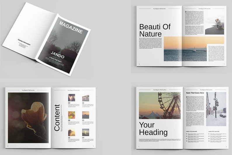 InDesign Magazine Template Multipurpose Portfolio Brochure Template Photography Magazine Instant Download image 2