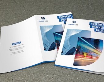 Business Brochure | Bifold Corporate Brochure Template | Photoshop Template | Instant Download