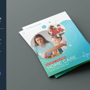 多目的プレゼンテーション フォルダー デザイン テンプレート。Photoshop および Canva テンプレート | 即時ダウンロード