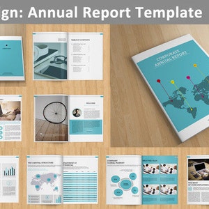 Annual Report template - Indesign and Ms Word Template
