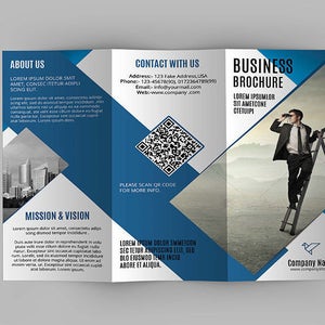 Trifold Corporate Brochure Template | Business Brochure | Photoshop and MS Word Template | Instant Download