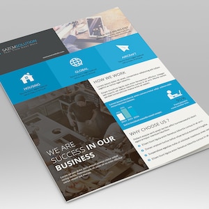 Minimal Business Flyer Template | Clean and Customizable Design |   Ms Word and Photoshop Template, Instant Download