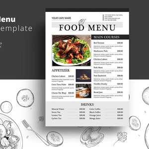 Restaurant Flyer template, Fast food Promotional Flyer | Food Menu flyer |  Photoshop and MS Word Template | Instant download