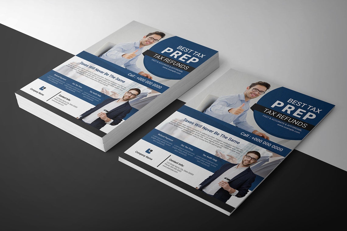 Income Tax Flyer Template Corporate Flyer Template Photoshop - Etsy