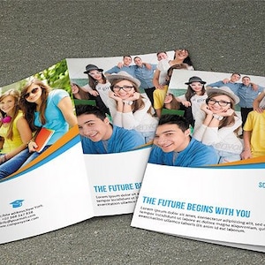 Bifold Brochure For School | MS Word and Photoshop  Template, Instant download