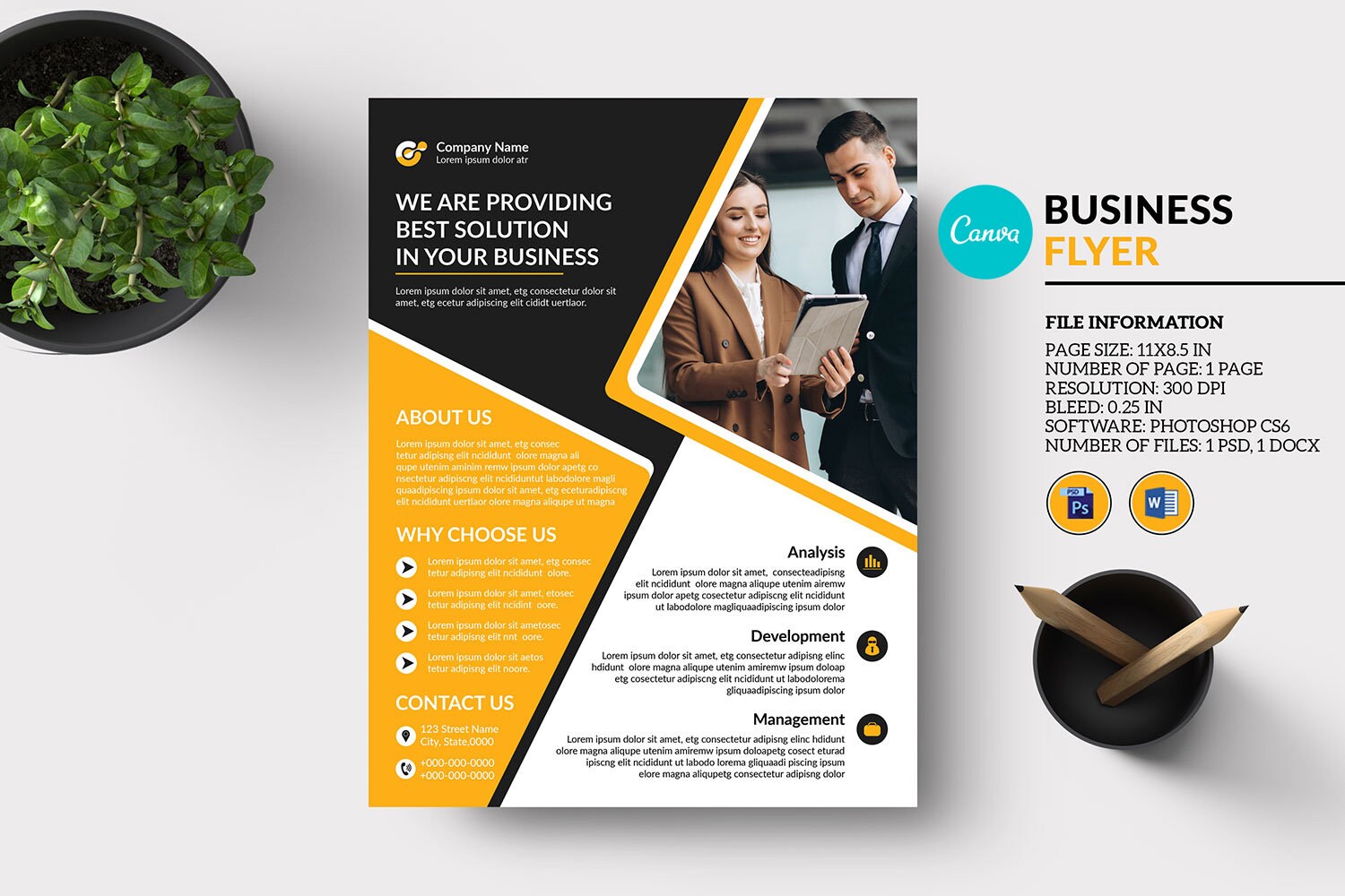 Corporate Flyer Template Printable Business Flyer Canva, Ms Word and Photoshop Template, Instant Download - Etsy corporate-flyer-template-printable-business-flyer-canva-ms-word-and-photoshop-template-instant-download-etsy