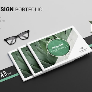 Modelo de Portfólio de Design Criativo | Portfólio de Trabalho, Brochura de Portfólio Multiuso | Modelo InDesign | Download Instantâneo