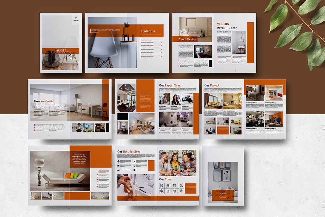Interior Design Brochure Template | Printable Interior Portfolio ...