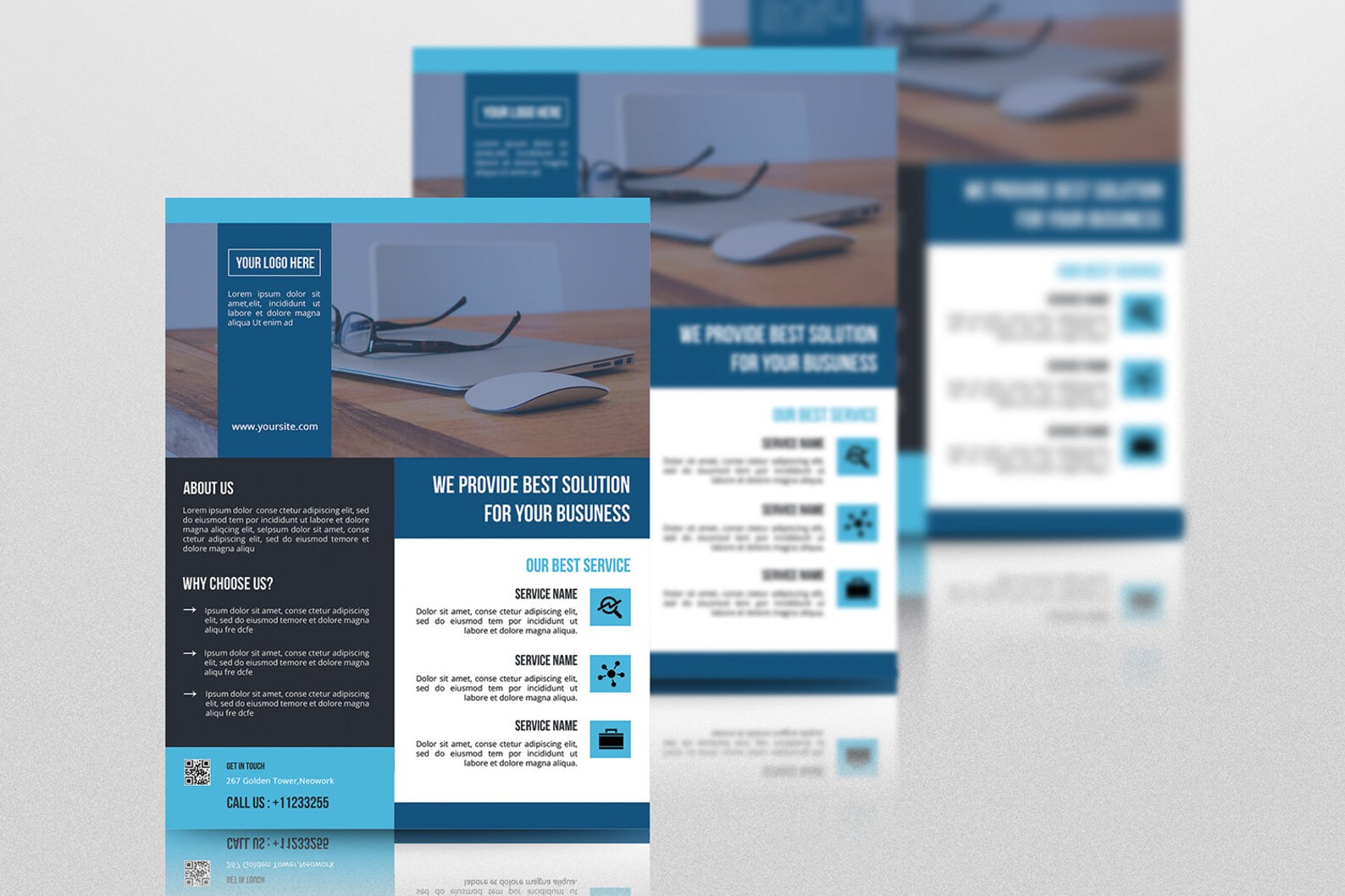 Minimal Business Flyer Template Clean Corporate Flyer Design - Etsy