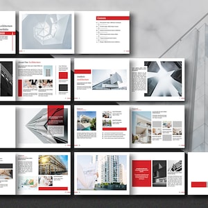 Printable Architectural Portfolio Brochure, Architecture Brochure  Template  | Photoshop and   InDesign Template