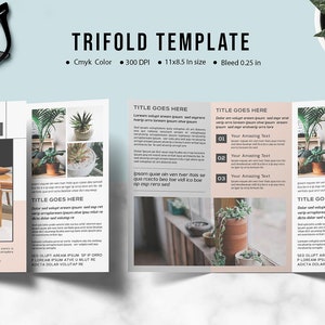 Multipurpose Trifold Brochure Template | Photoshop and Ms Word Template | Instant Download