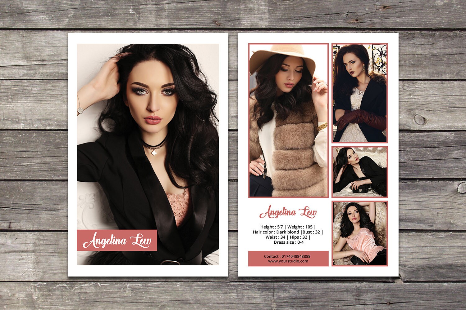 Modeling Comp Card Template  Model Agency Zed Card  Photoshop, Elements &  MS Word Template  Instant Download  mc-11 With Regard To Comp Card Template Download
