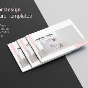Interior Design Brochure Template | Minimal Interior Catalog ,InDesign Template, Instant Download