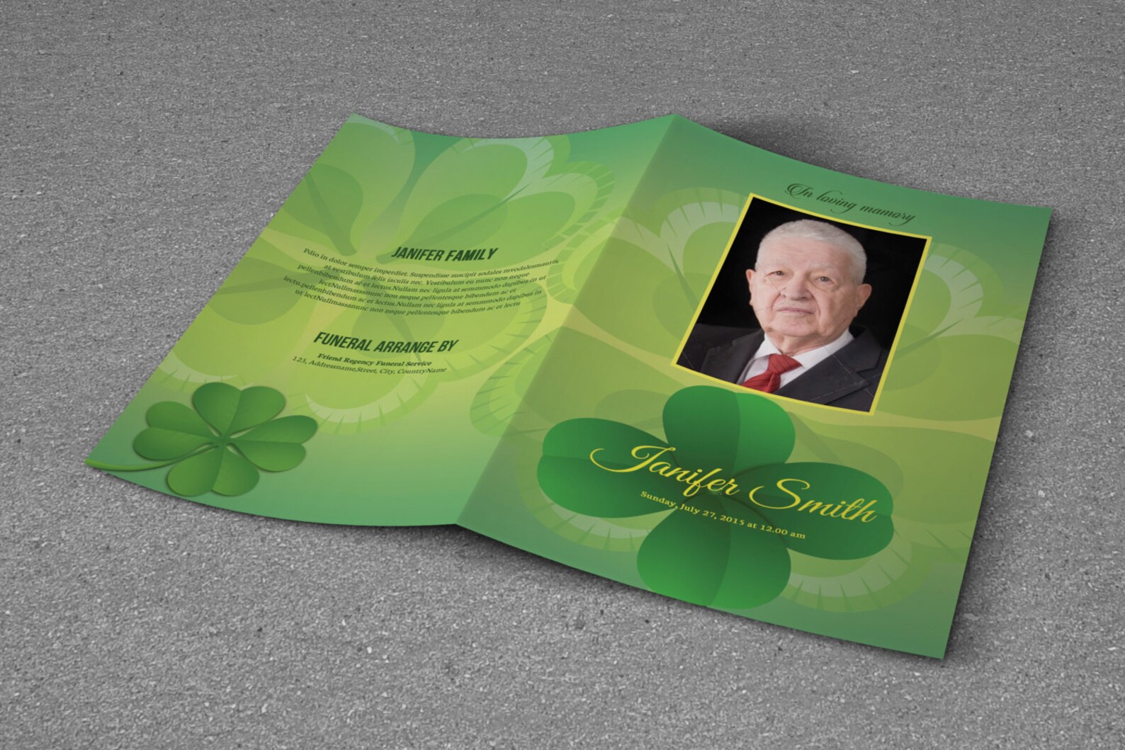 Printable Funeral Program Template Memorial Program Template Etsy Canada