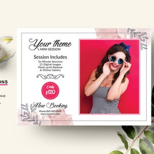 Photography Mini Session template | Photography Marketing Board,  Photoshop and Elements Template | Instant Download