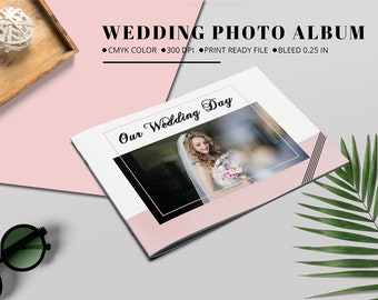 Wedding Album, Wedding Photo Album Template |  Wedding Photobook Template , Photoshop  Template | Instant Download