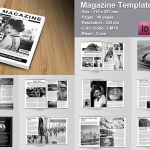 InDesign Magazine Template 40 Pages | Multipurpose Magazine  Template | Instant Download | PB-038