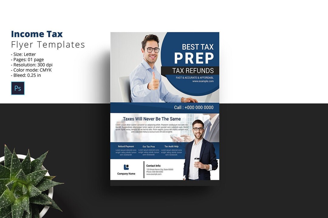Income Tax Flyer Template Corporate Flyer Template, Photoshop and Ms ...