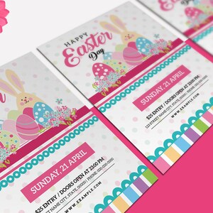 Printable Easter Party Flyer Easter Egg Hunt Invitation Template Canva, Photoshop & MS Word Template, Instant Download image 3