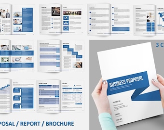 Business Proposal Template | Project Proposal | 3 Color | InDesign & MS Word Template - V03