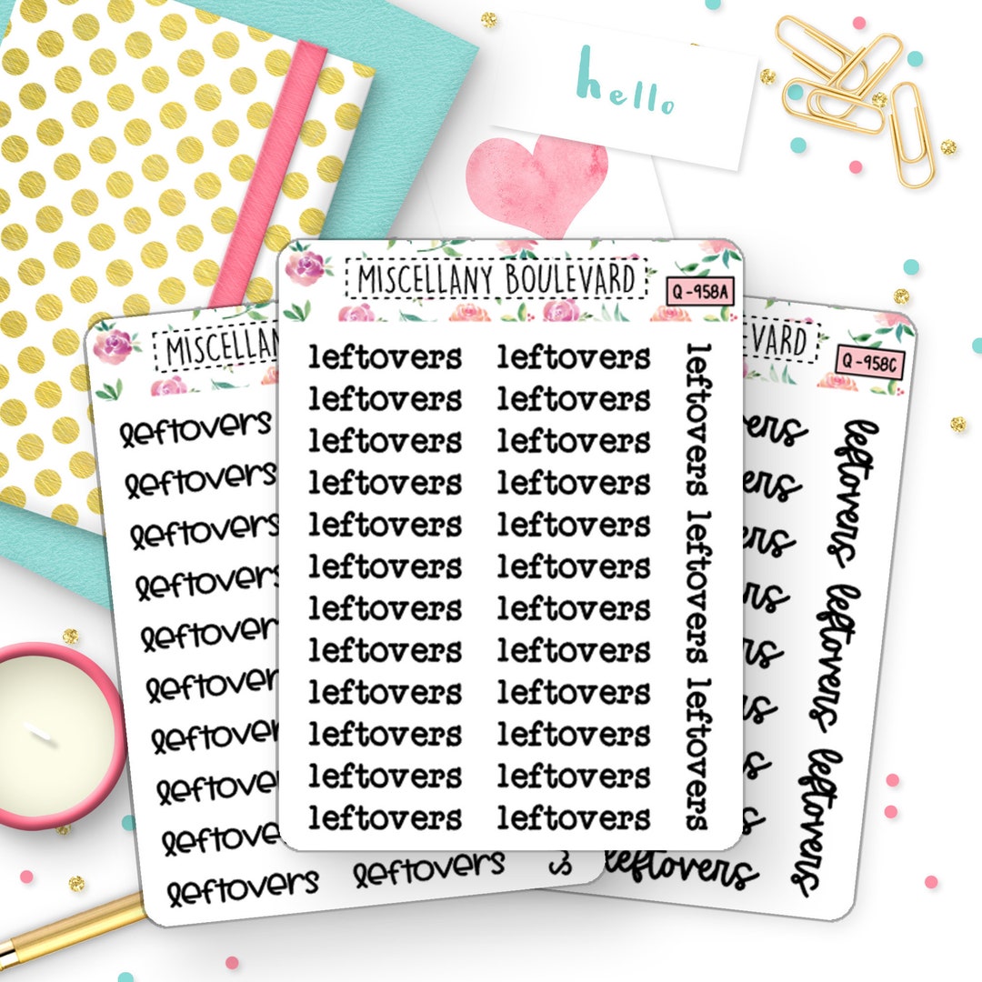 Leftover Script Planner Stickers - Etsy