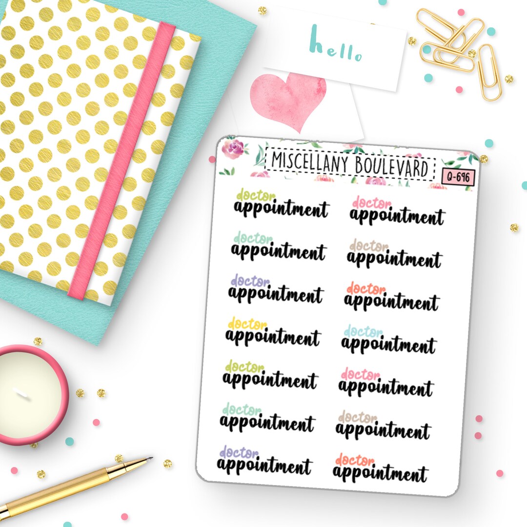 Doctor Appointment Script Planner Stickers Q-696 - Etsy