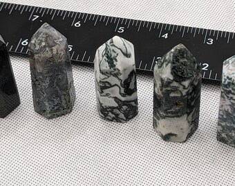 Moss Agate Tower - 2&quot; to 3.5&quot;
