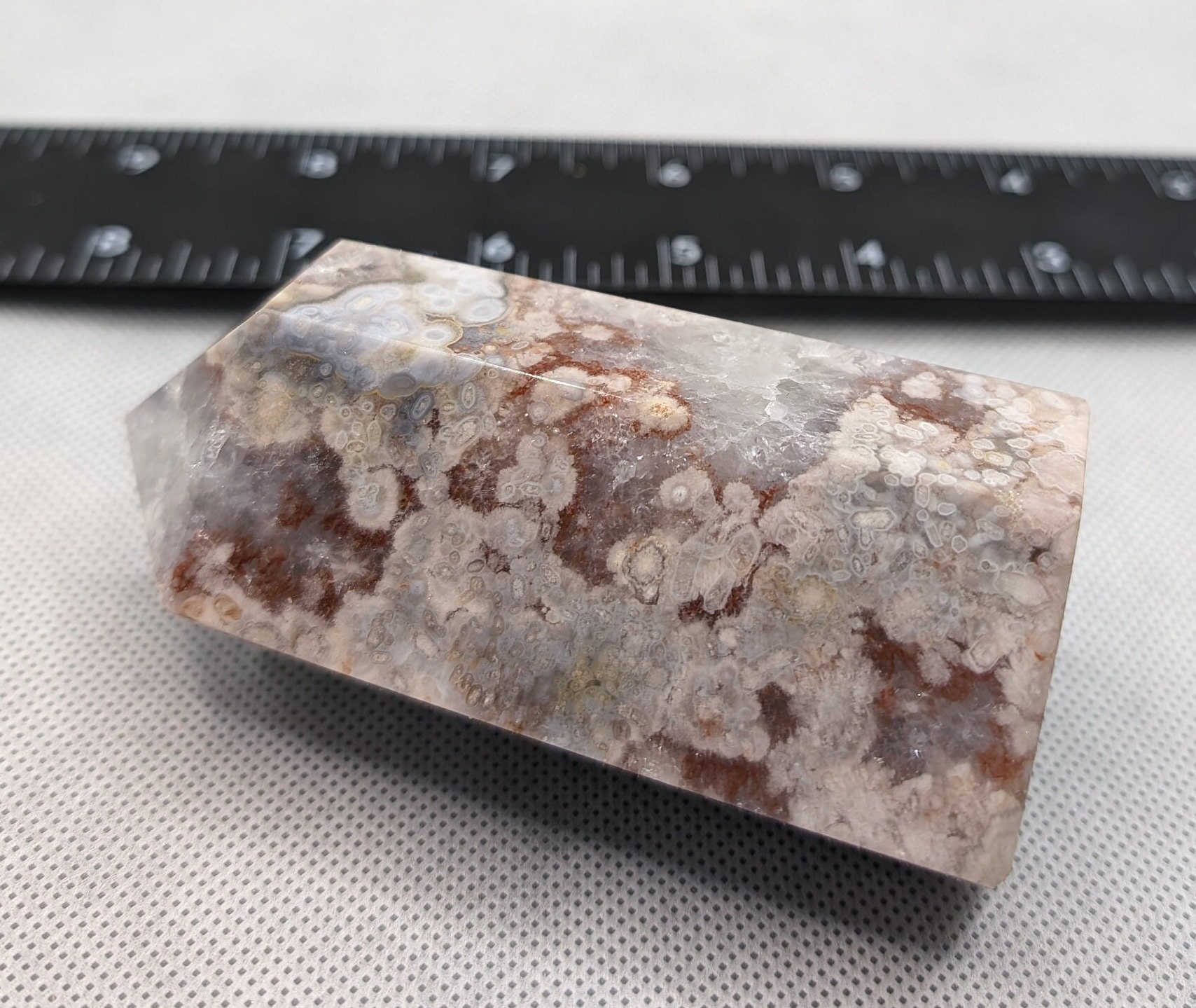 Flower Agate Chunky Druzy Tower - 3 3/4"