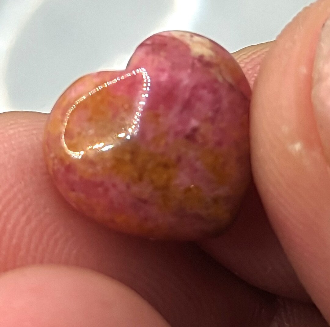 Heart Rhodes Mini Rhodonite Heart (with Free Crystal Cage and Cord) - Etsy