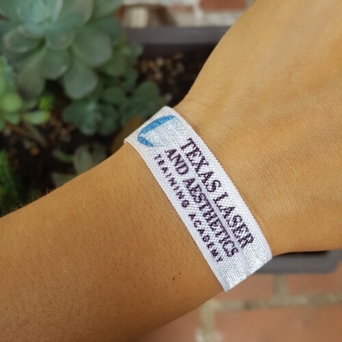 Custom Promotional Salon shops Hair Ties - Custom Hair Ties - Hair salon gifts- Hair salon handouts - personalized bracelet - Beauty Salon Brand