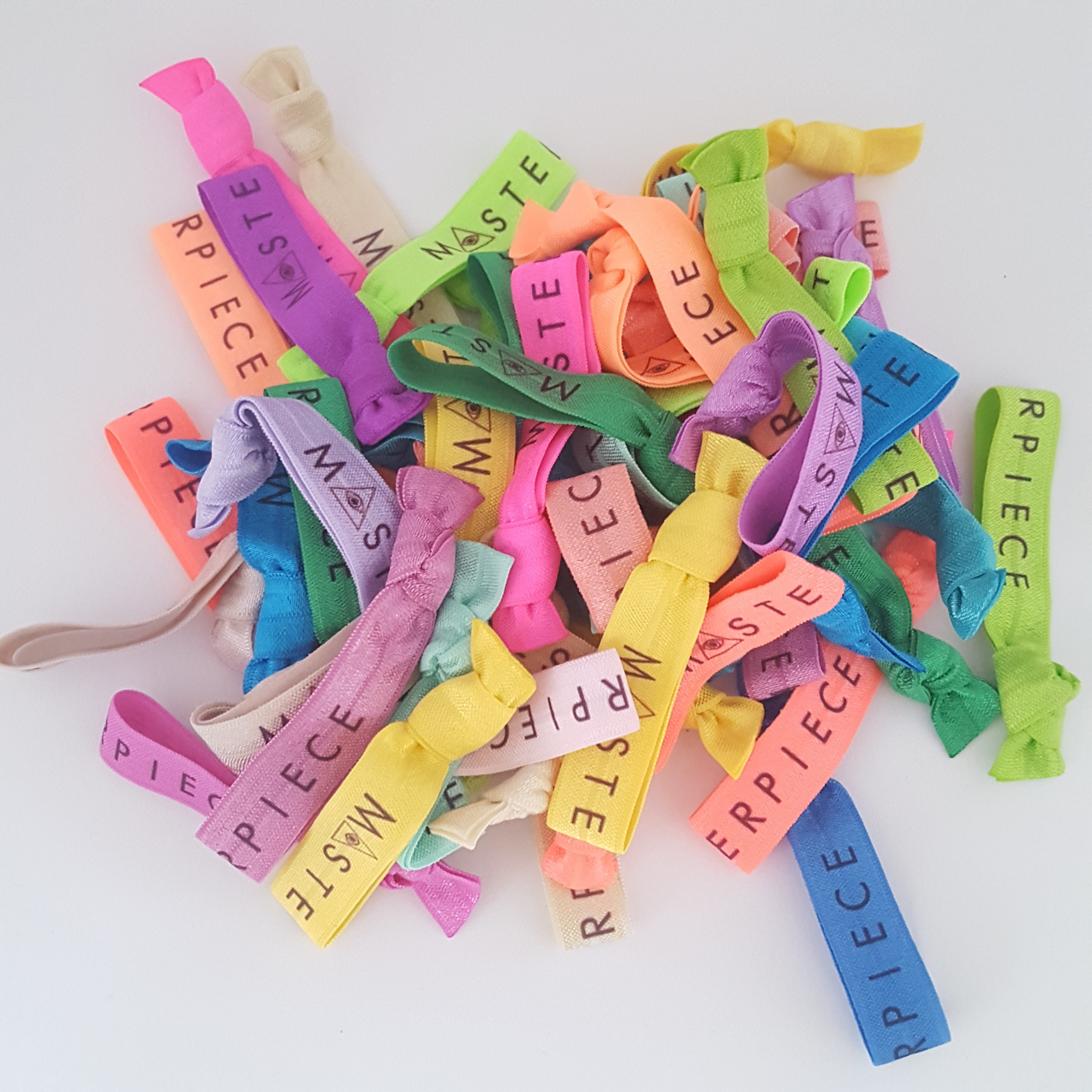 400 Multi colored custom hair ties / bridesmaid favors / Etsy