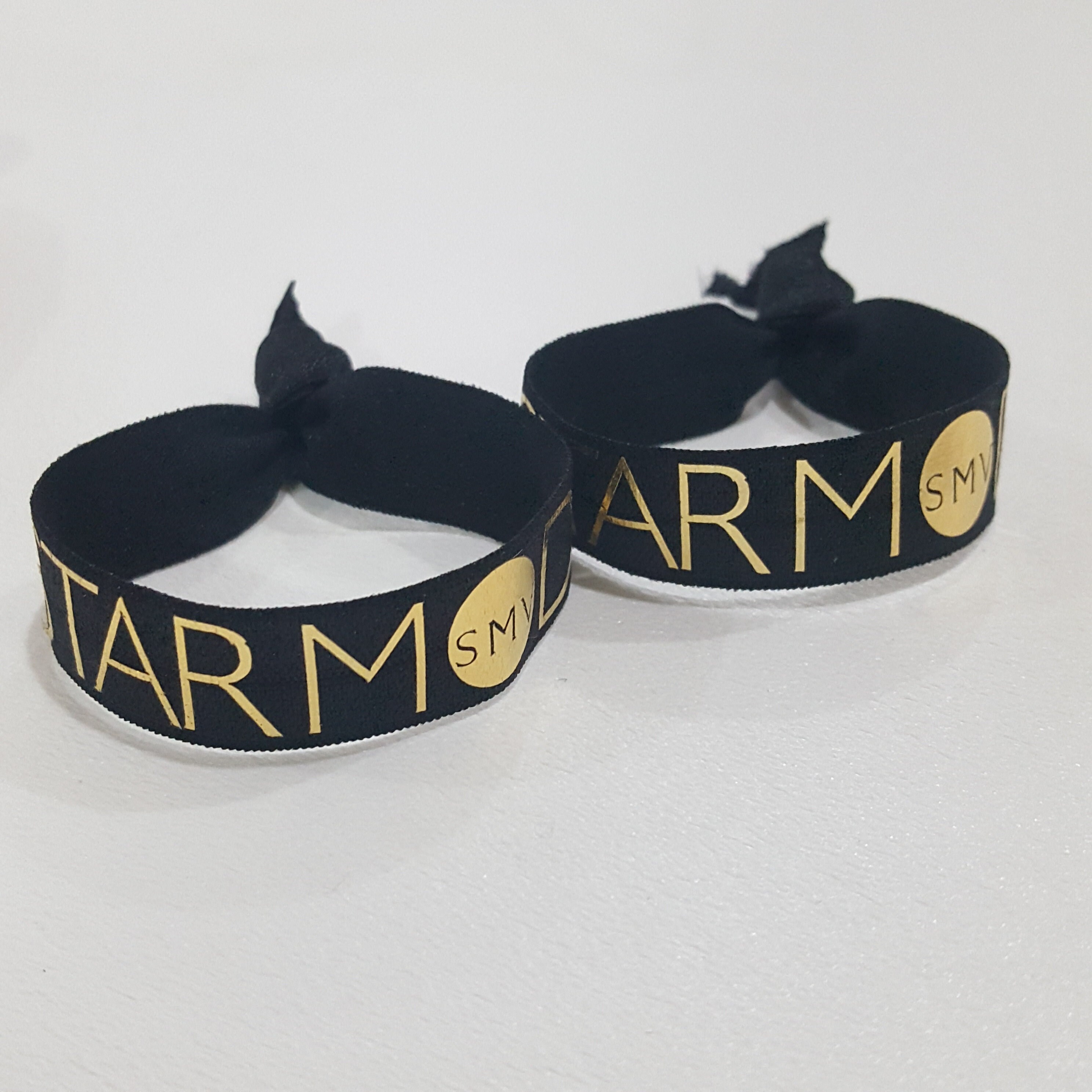 Black Custom Hair Ties Gold Printing Hair Ties Black Hair Etsy Canada